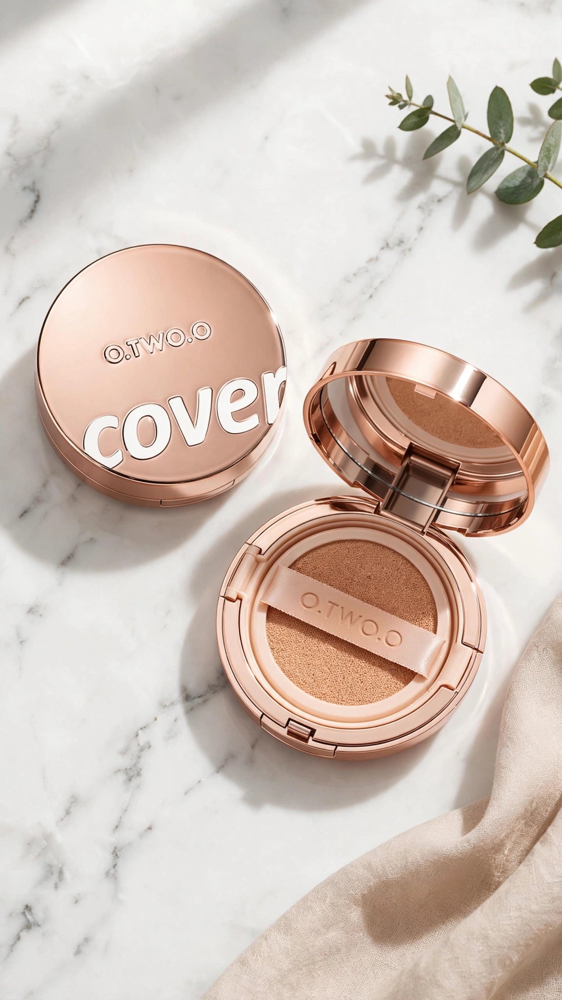 2-in-1 Soft Focus Powder & Air Cushion Cream – Full Coverage, Matte Finish