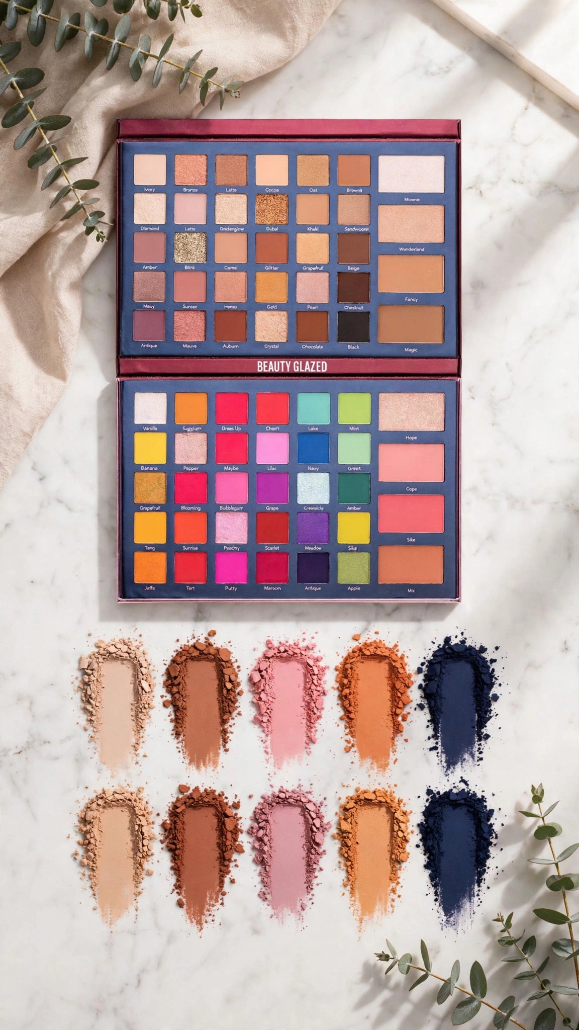 68-Colour Matte & Shimmer Eyeshadow Palette – High Pigment, Long-Lasting & Waterproof