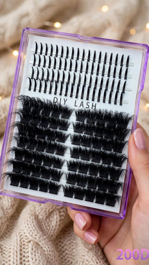 14-Row D-Curl Cluster Lash Set | DIY Extensions
