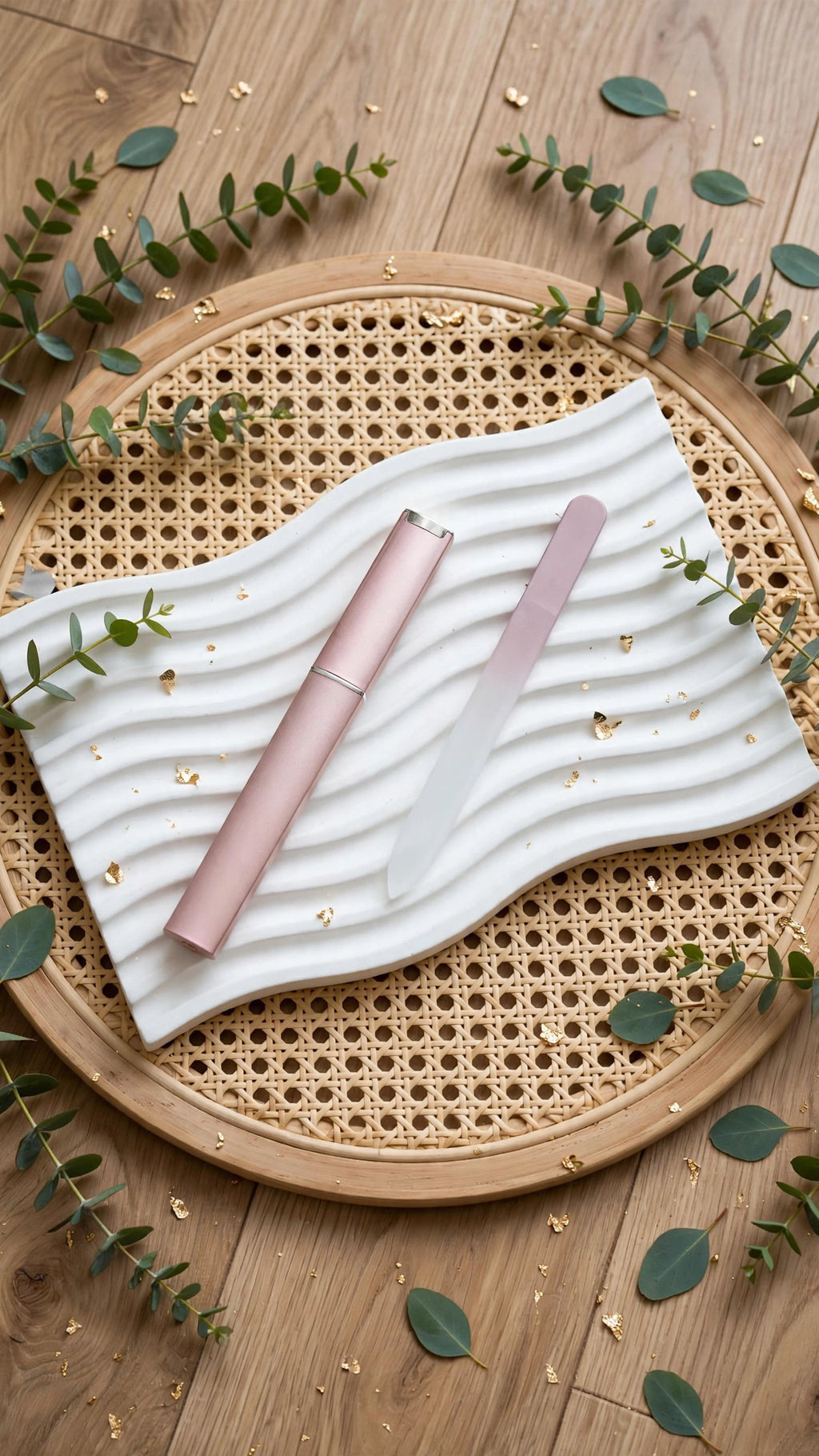 Rose Gold Glass Nail File – Manicure & Pedicure Nail Tool