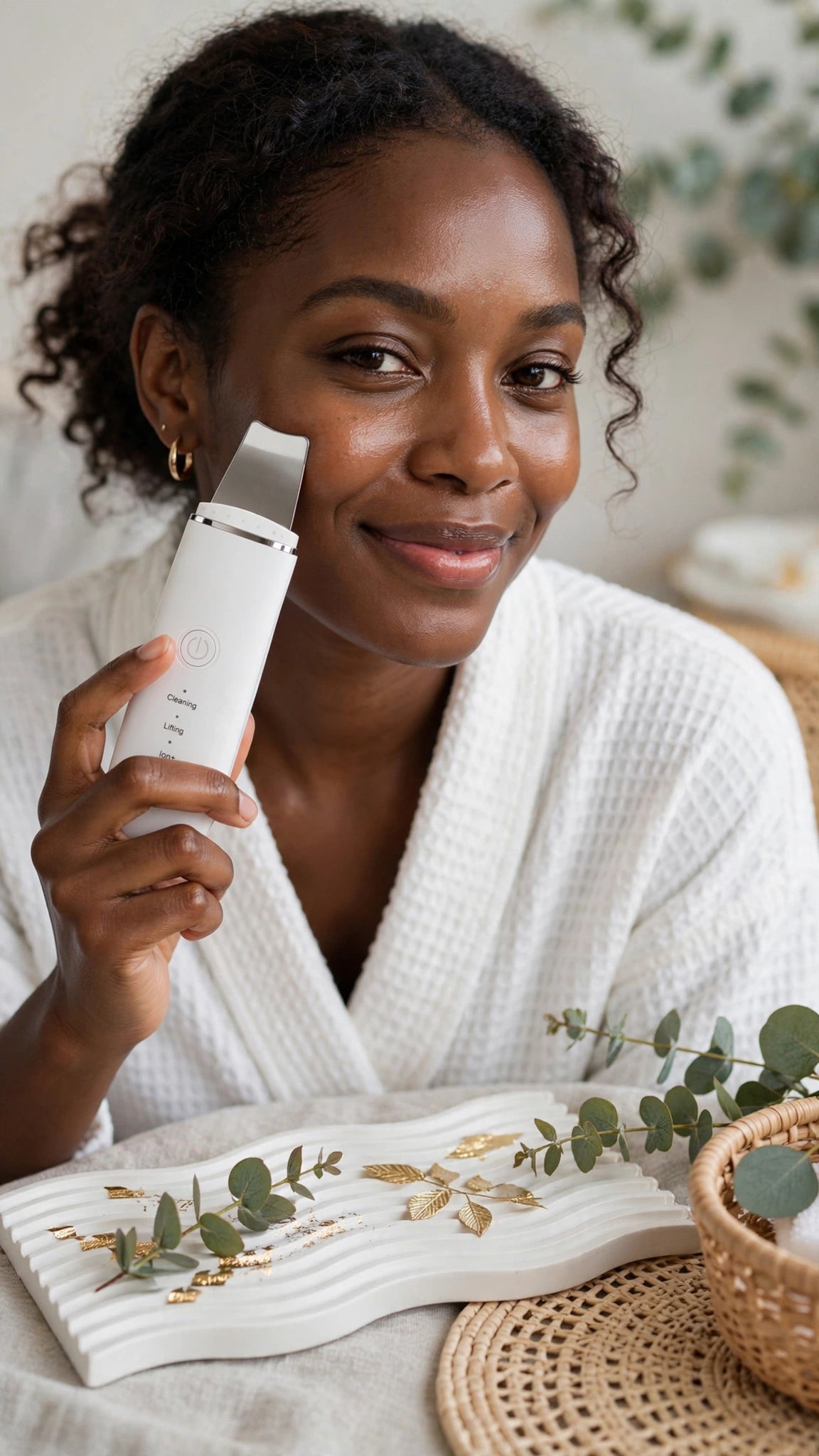 Ultrasonic Facial Cleansing Device – USB Rechargeable Blackhead Remover & Exfoliator