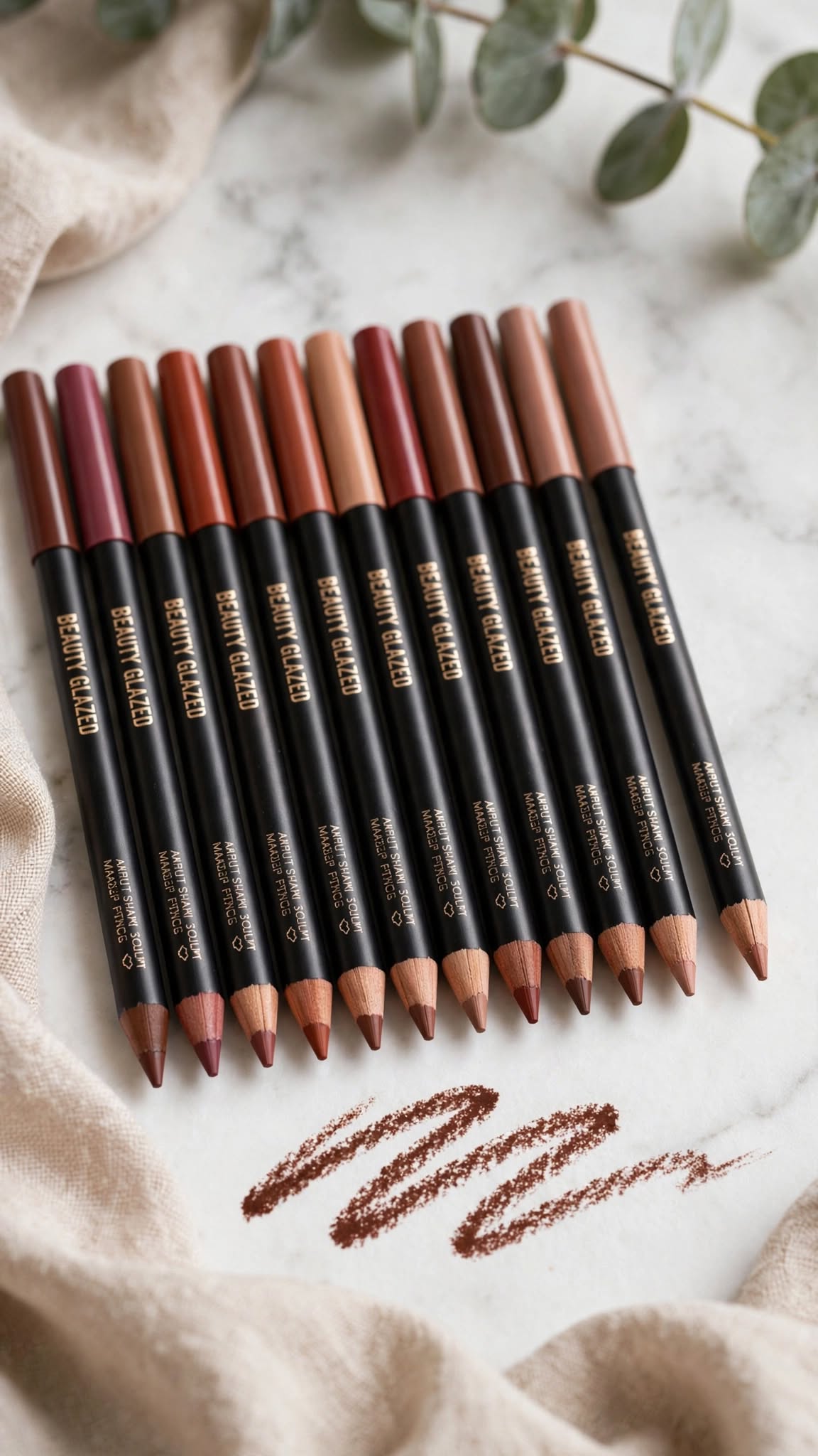 12-Piece Matte Nude Lip Liner Set – Waterproof, Long-Lasting & Smudge-Proof