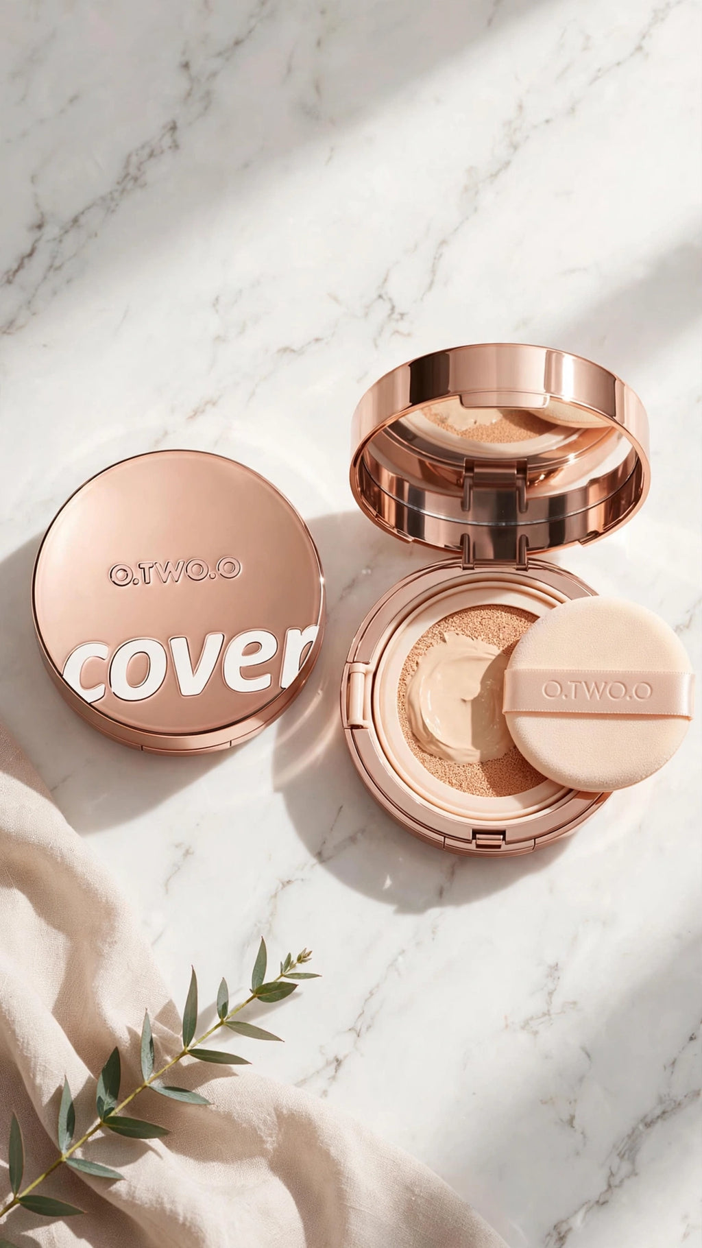 2-in-1 Soft Focus Powder & Air Cushion Cream – Full Coverage, Matte Finish