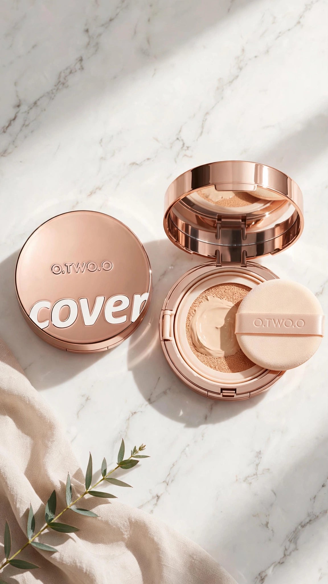 2-in-1 Soft Focus Powder & Air Cushion Cream – Full Coverage, Matte Finish