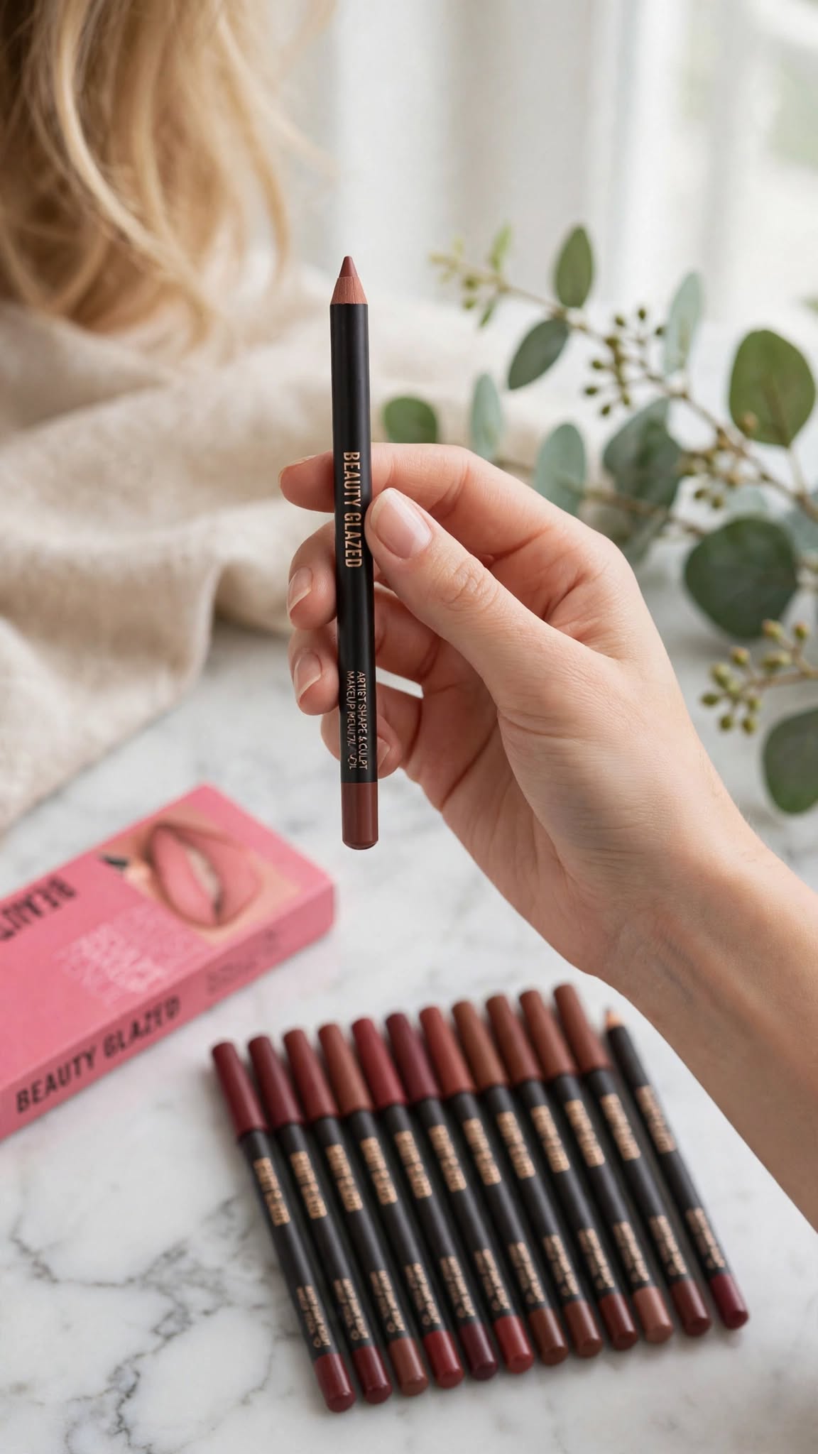 12-Piece Matte Nude Lip Liner Set – Waterproof, Long-Lasting & Smudge-Proof