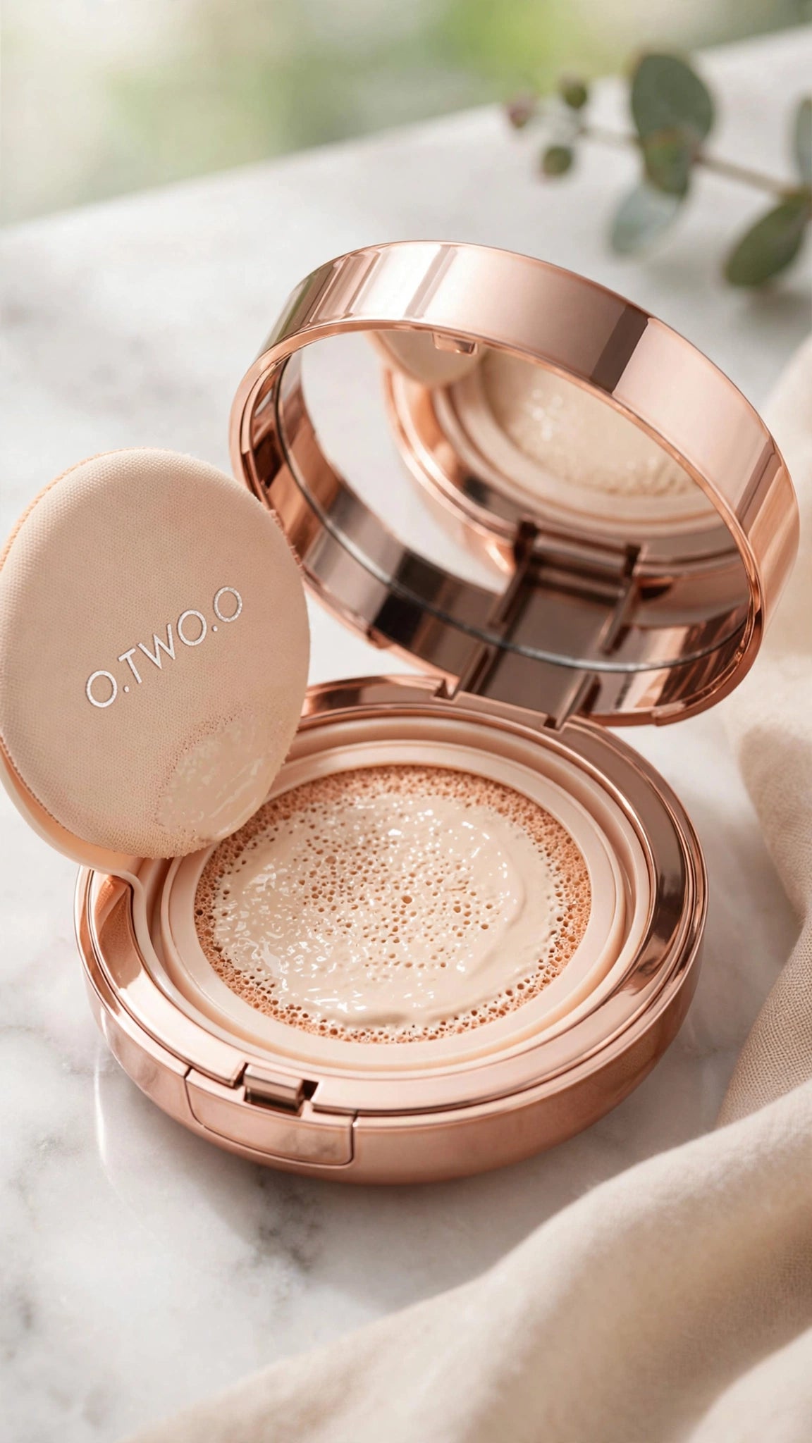 2-in-1 Soft Focus Powder & Air Cushion Cream – Full Coverage, Matte Finish