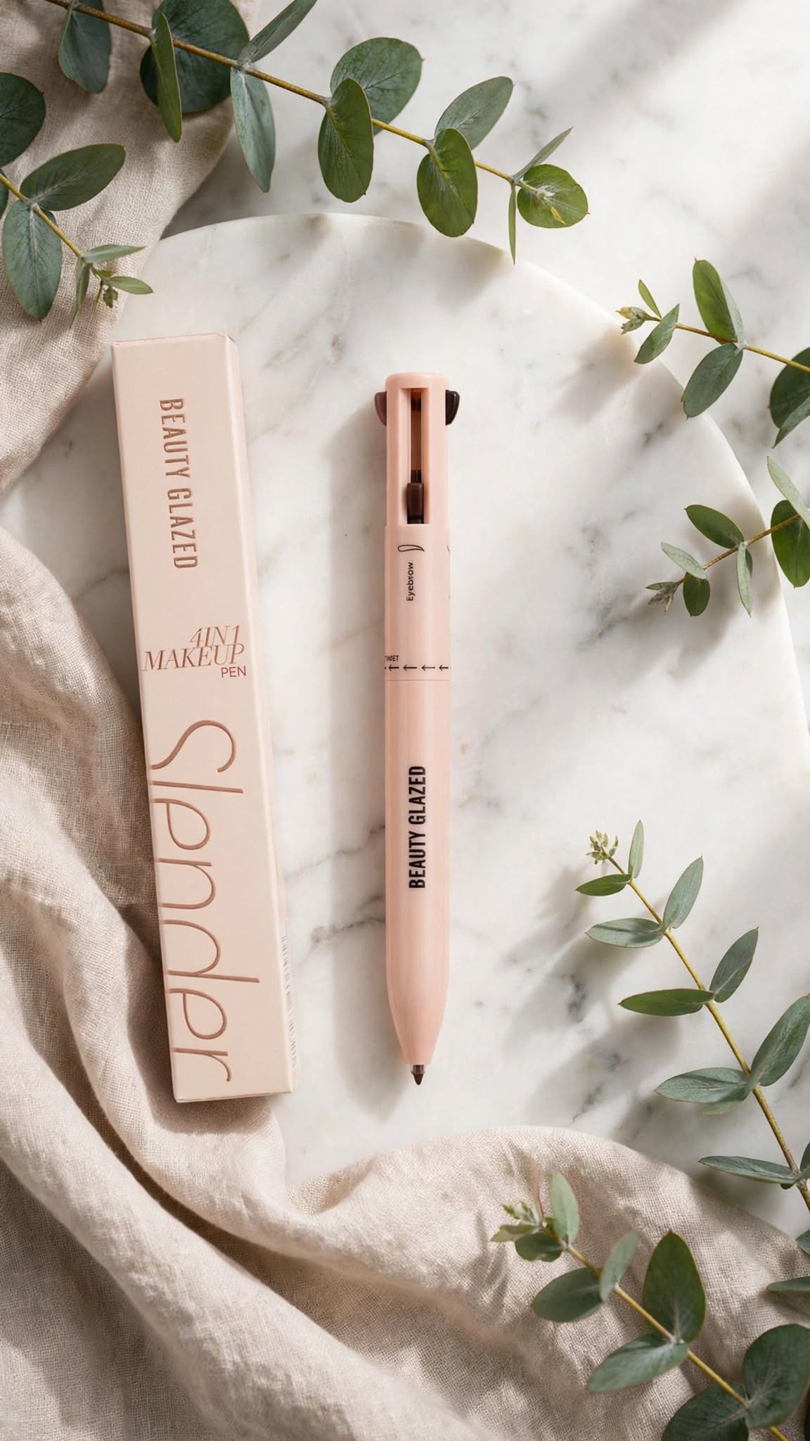 4-in-1 Makeup Pencil Set – Eyeliner, Lip Liner, Eyebrow & Highlighter