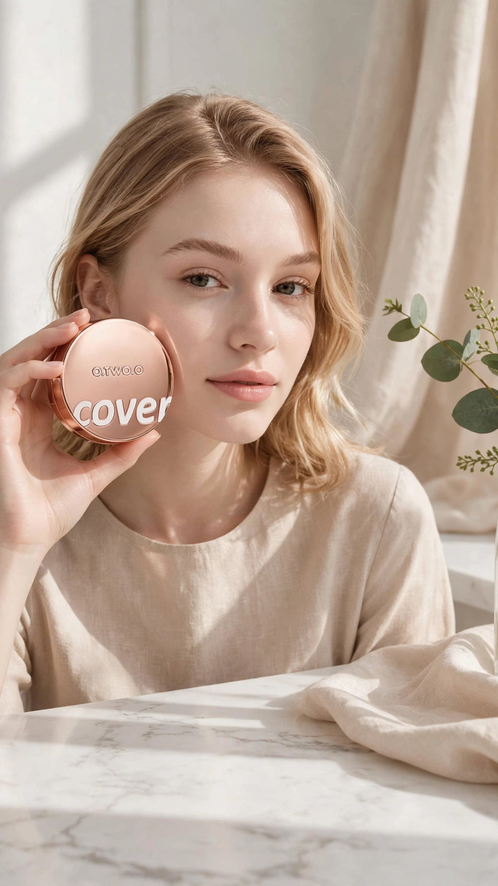 2-in-1 Soft Focus Powder & Air Cushion Cream – Full Coverage, Matte Finish