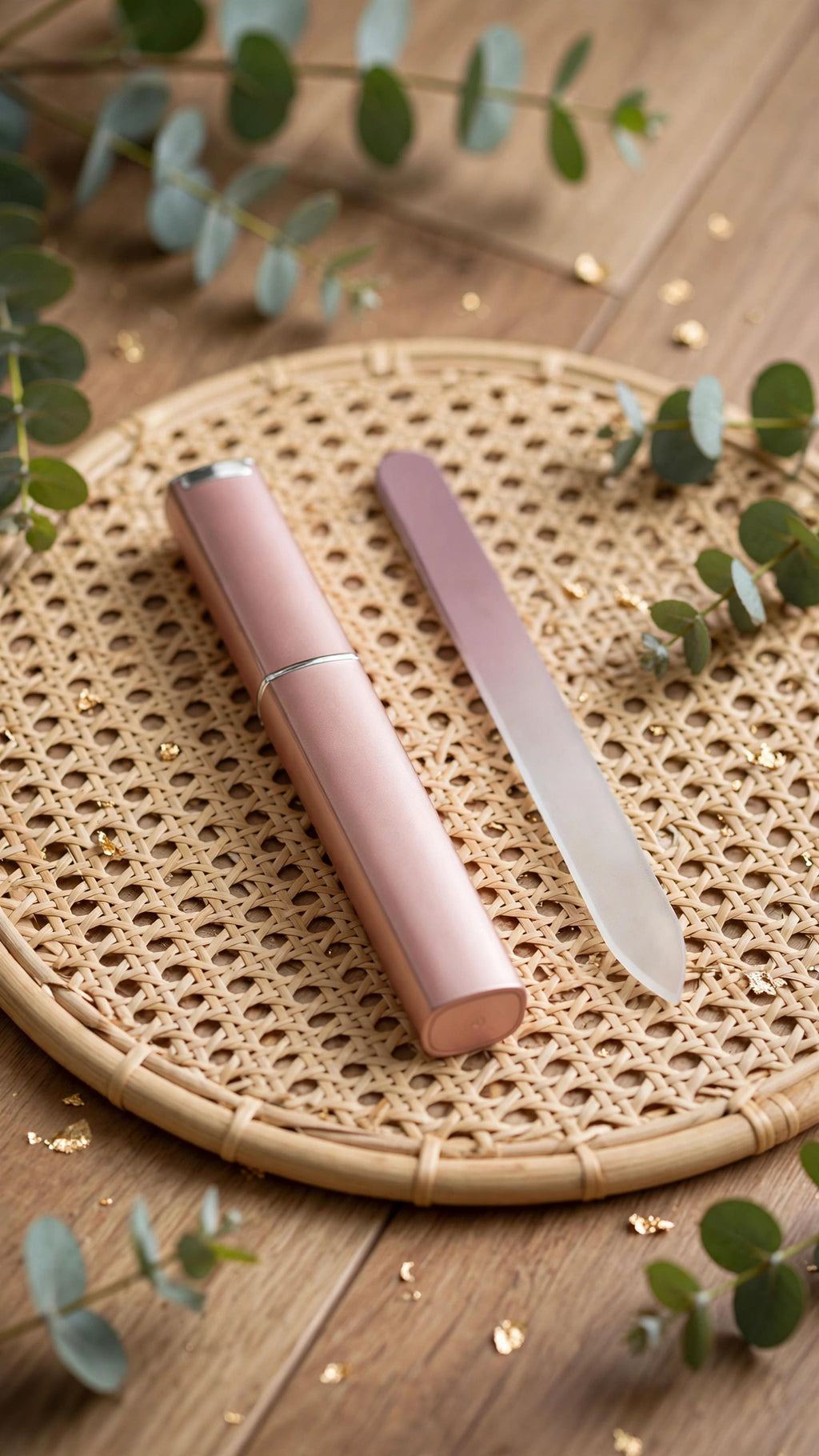Rose Gold Glass Nail File – Manicure & Pedicure Nail Tool