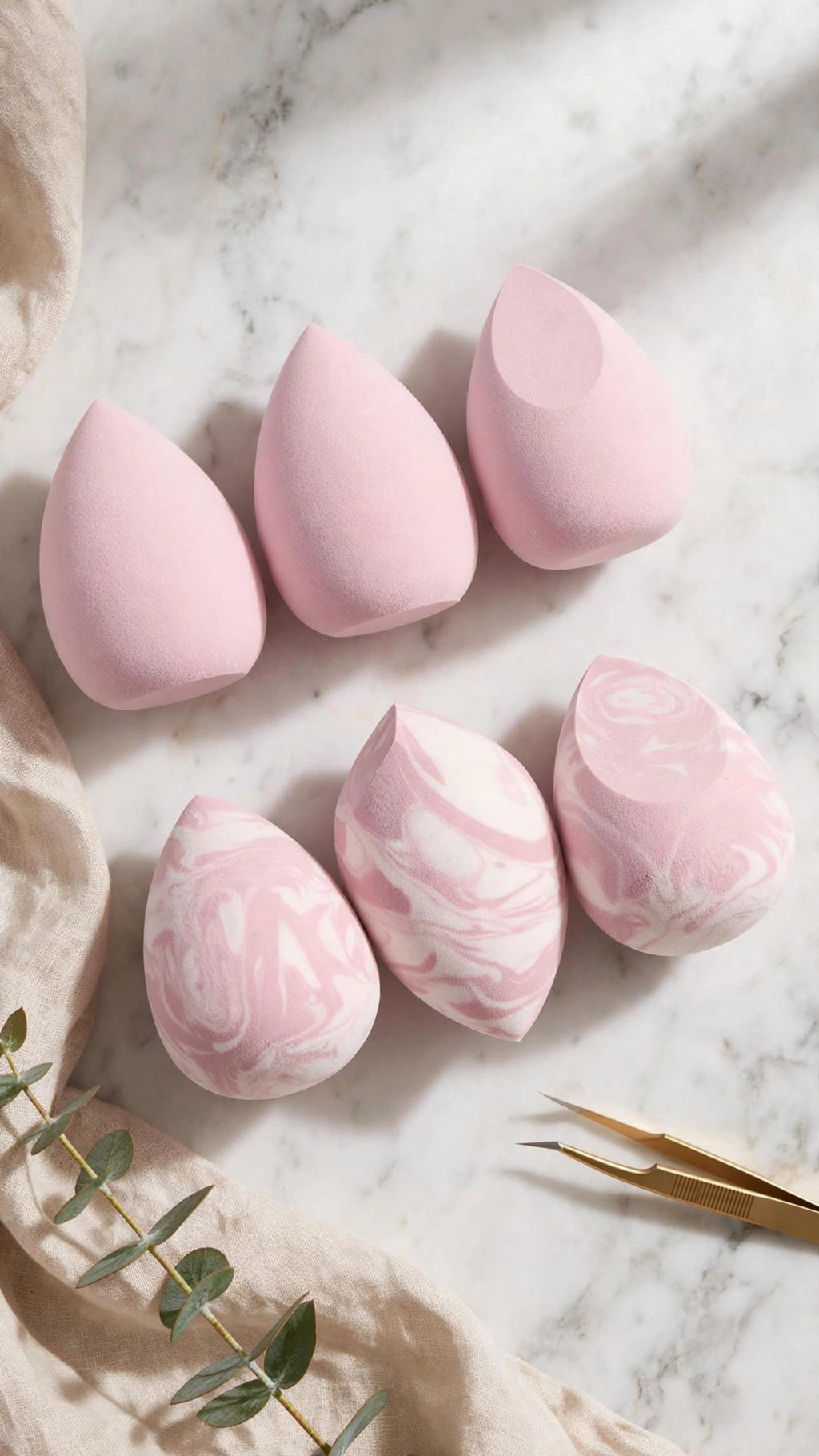6-Piece Soft Elastic Makeup Sponge Set – Wet & Dry Dual Use for Foundation & Concealer
