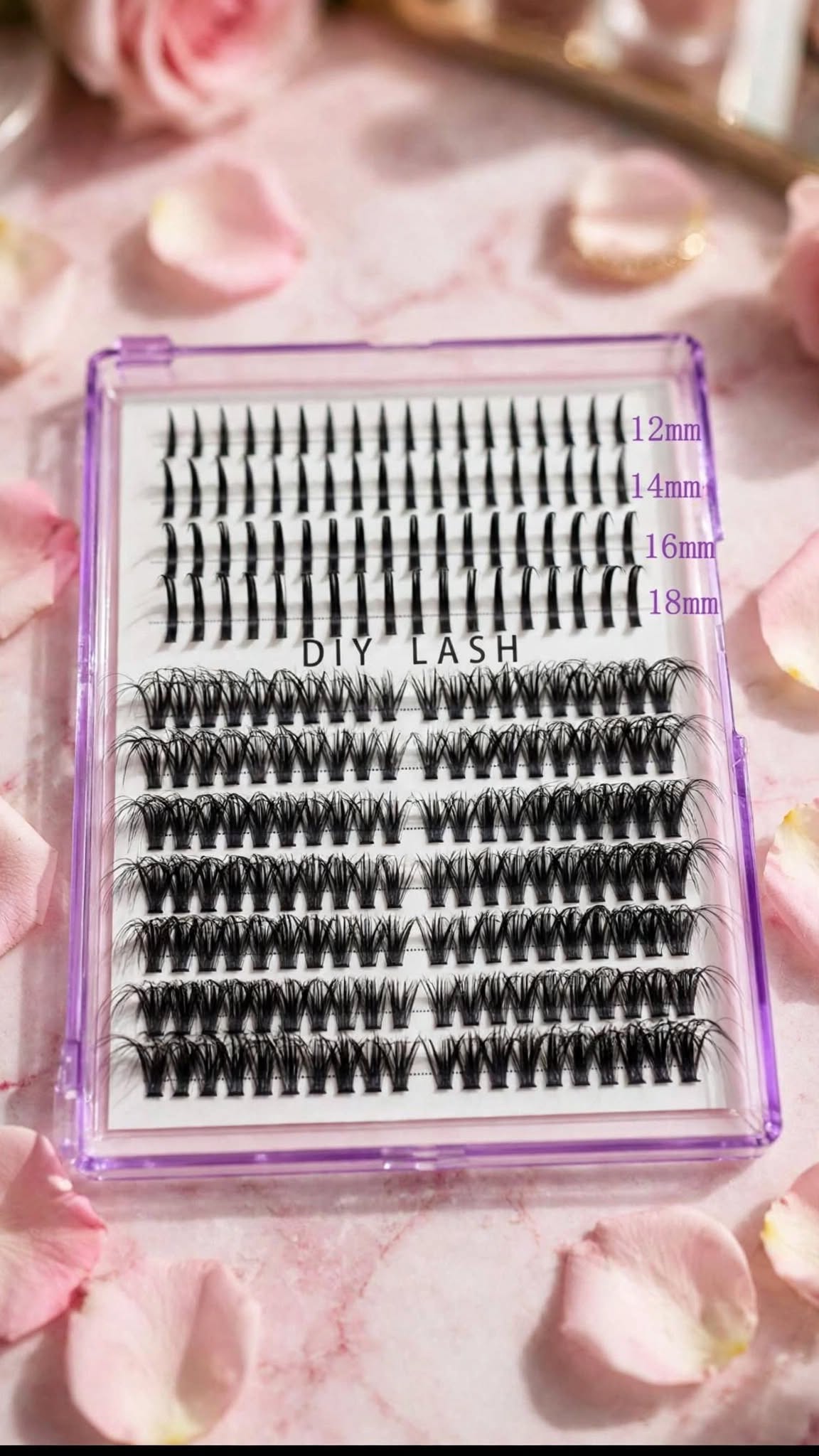 14-Row D-Curl Cluster Lash Set | DIY Extensions