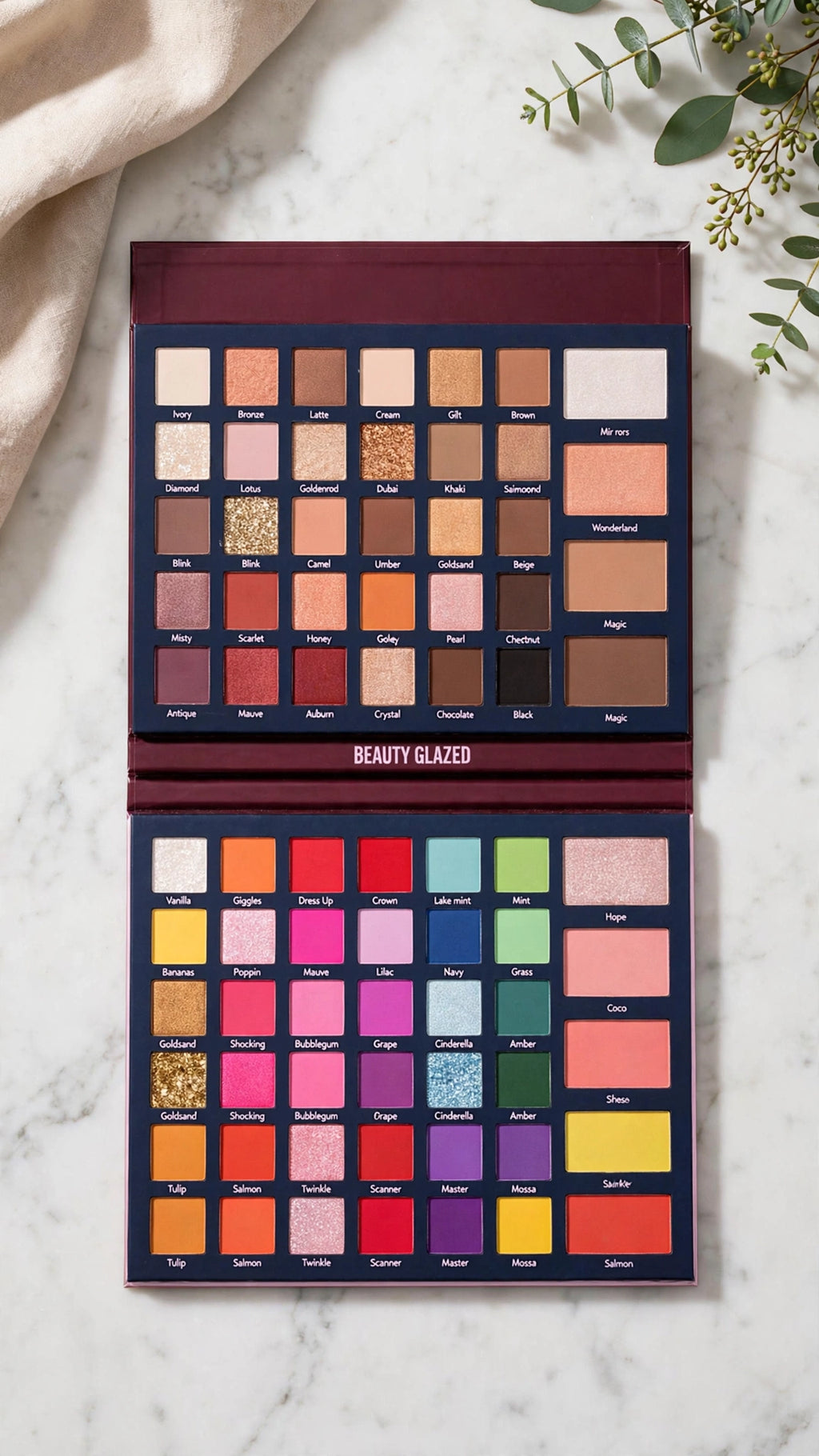 68-Colour Matte & Shimmer Eyeshadow Palette – High Pigment, Long-Lasting & Waterproof