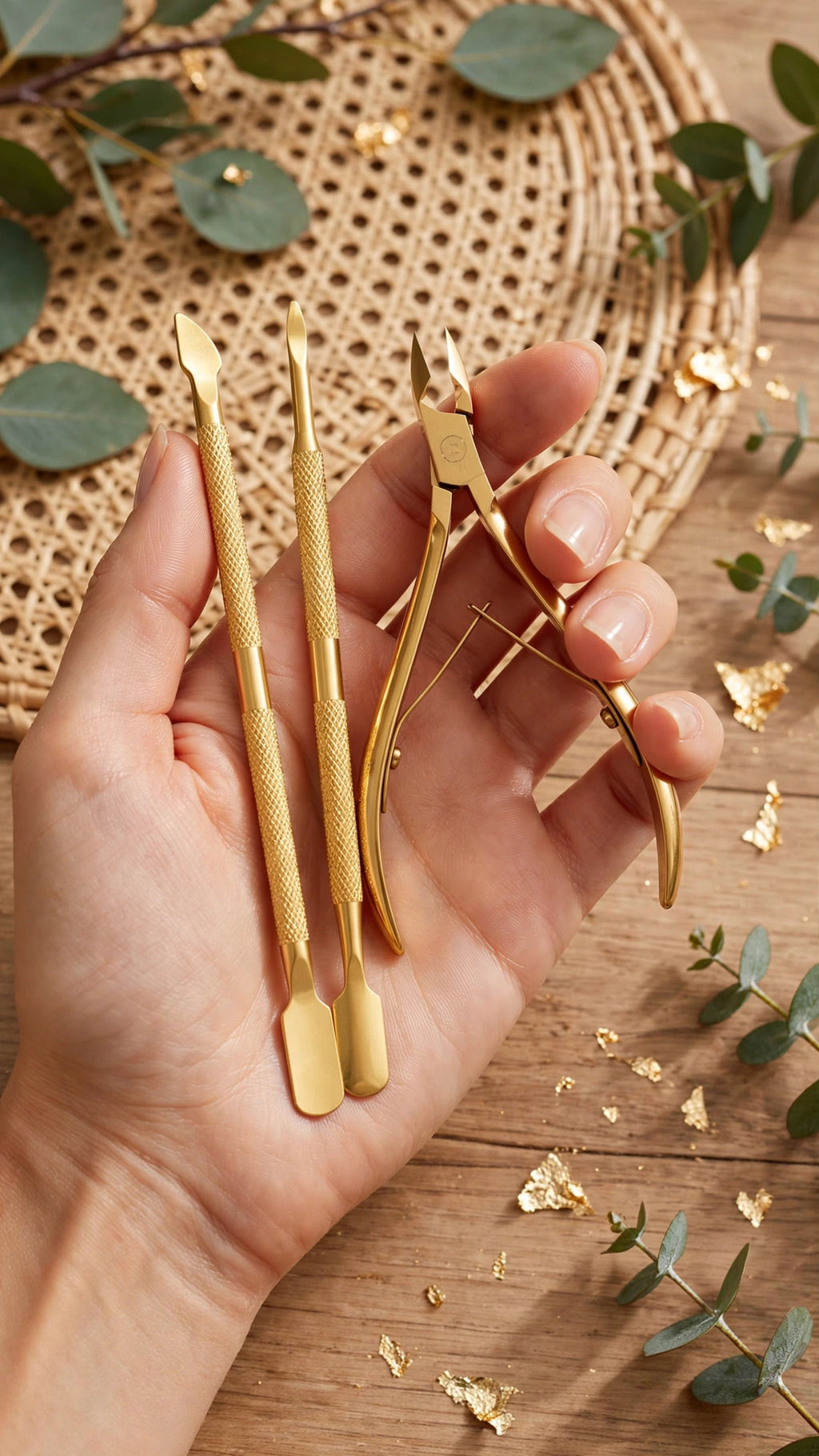 3pcs Multi-Functional Nail Care Set – Stainless Steel Cuticle Scissors, Nail Pusher & Polish Remover