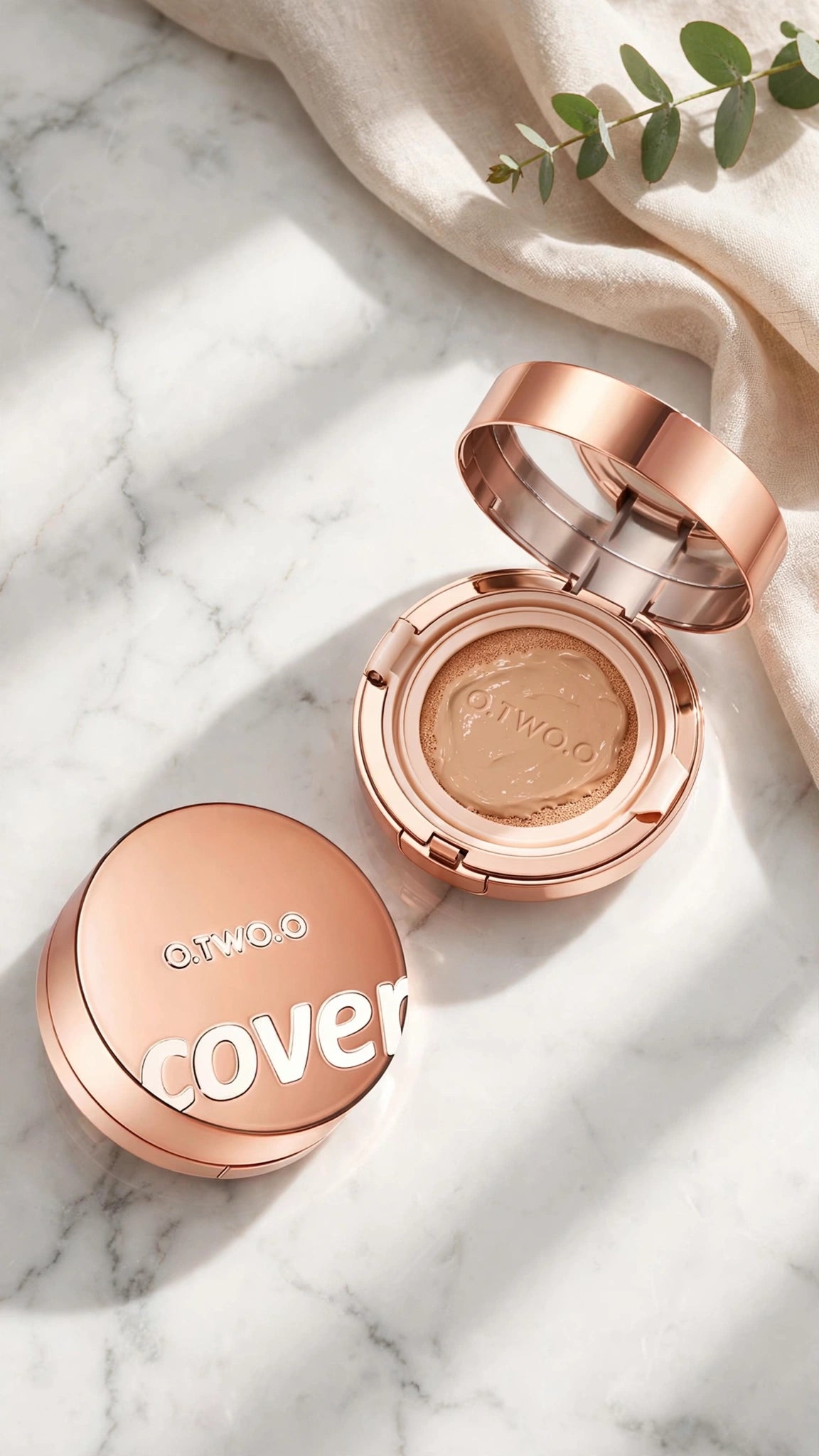 2-in-1 Soft Focus Powder & Air Cushion Cream – Full Coverage, Matte Finish