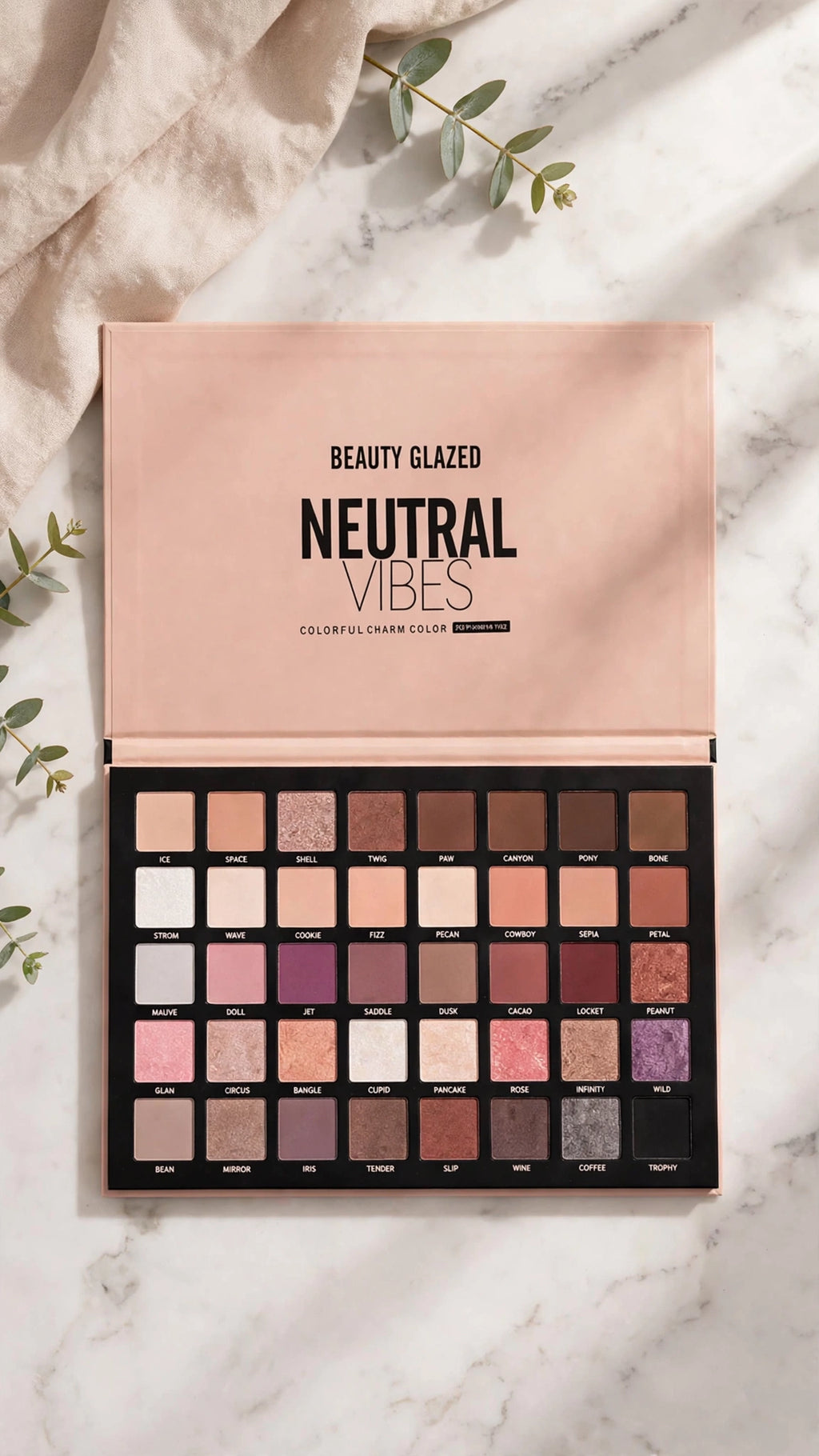 40-Colour Pearl Smoky Eyeshadow Palette – Matte & Shimmer, Super Pigmented