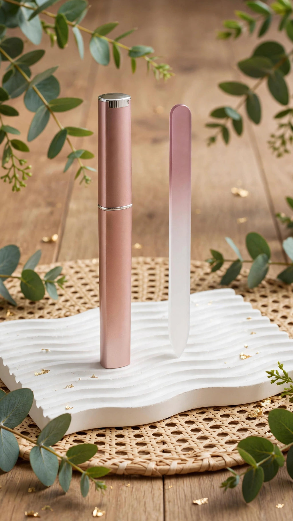 Rose Gold Glass Nail File – Manicure & Pedicure Nail Tool