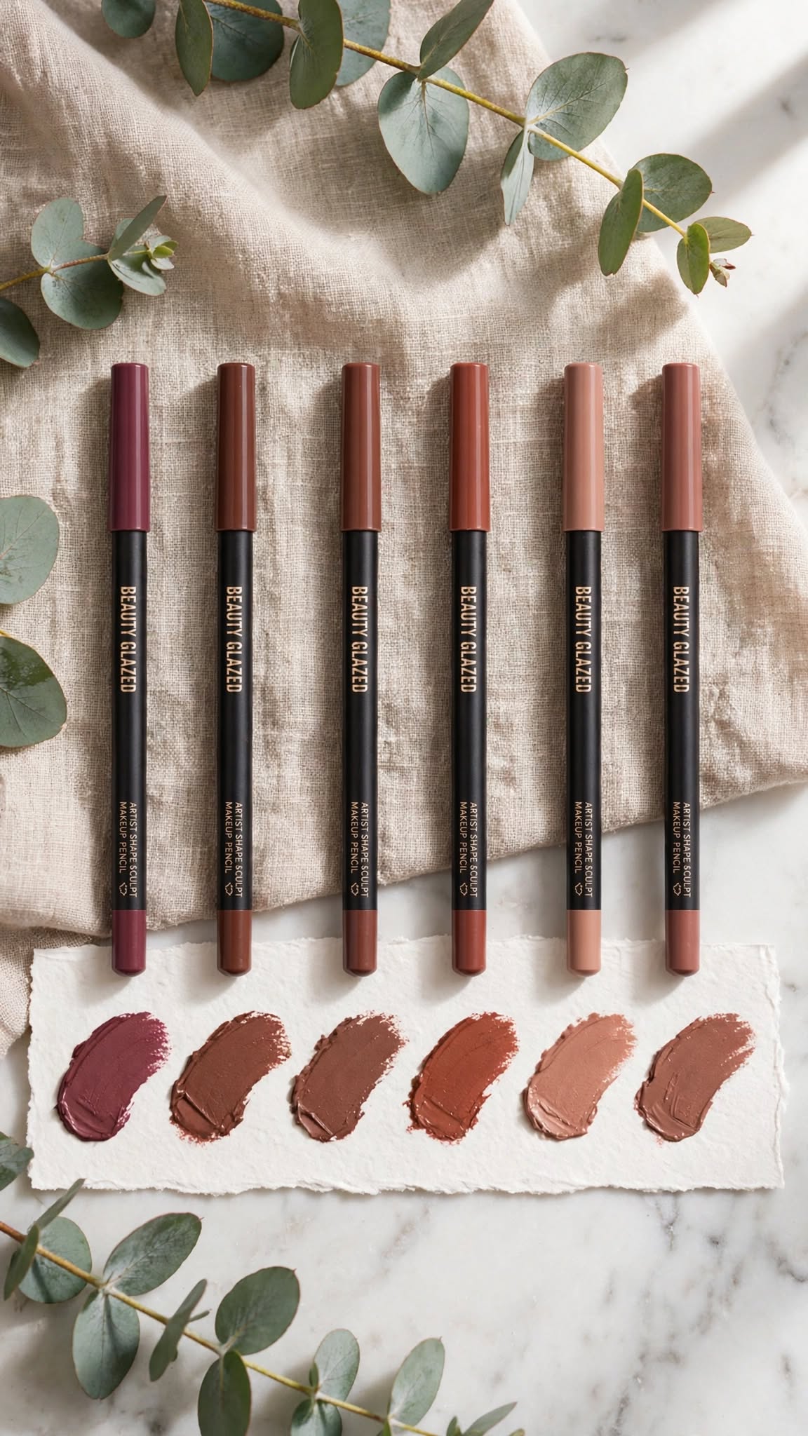 12-Piece Matte Nude Lip Liner Set – Waterproof, Long-Lasting & Smudge-Proof