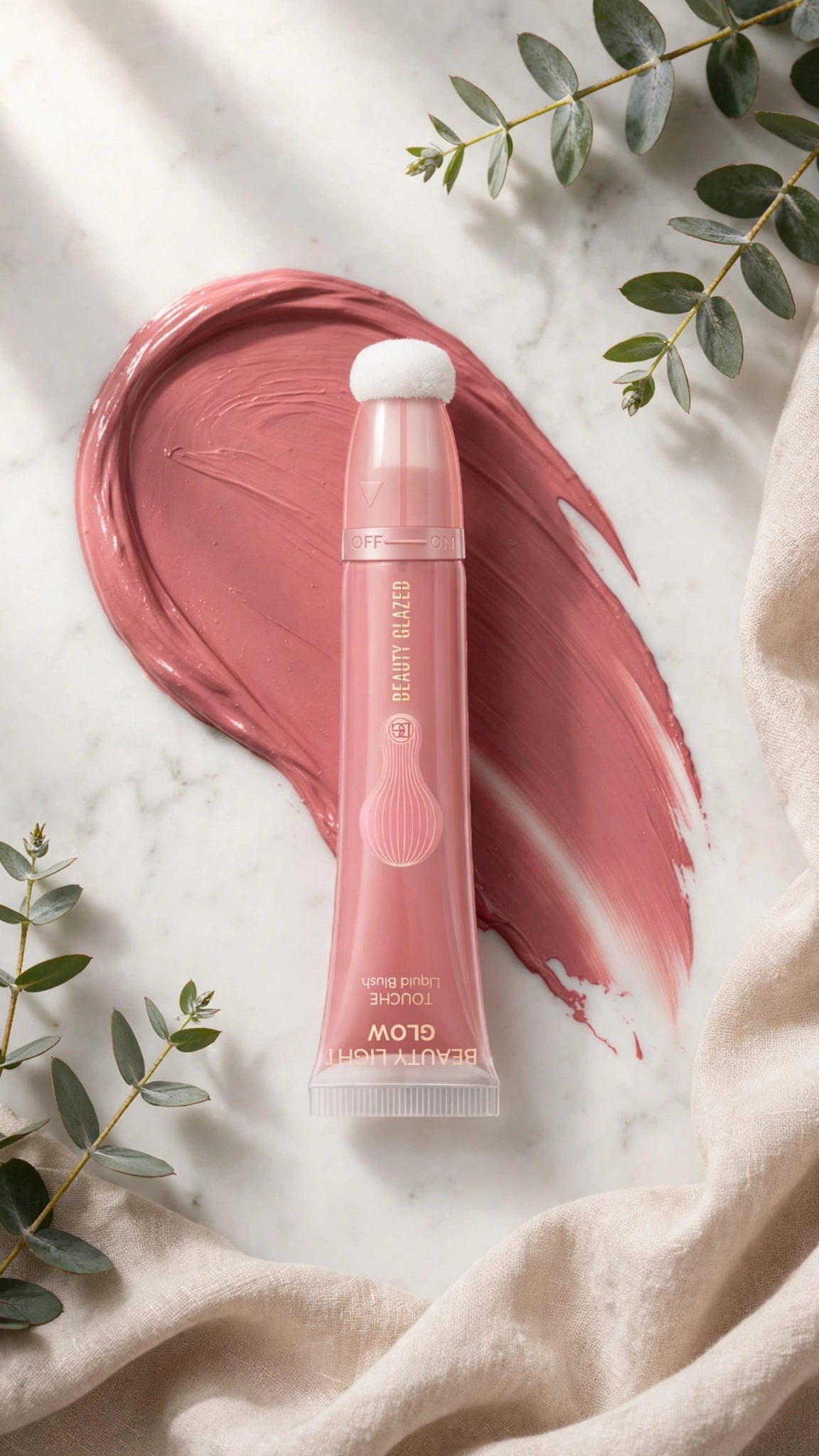 Professional Liquid Blush Stick with Sponge – High Coverage, Natural Matte Finish
