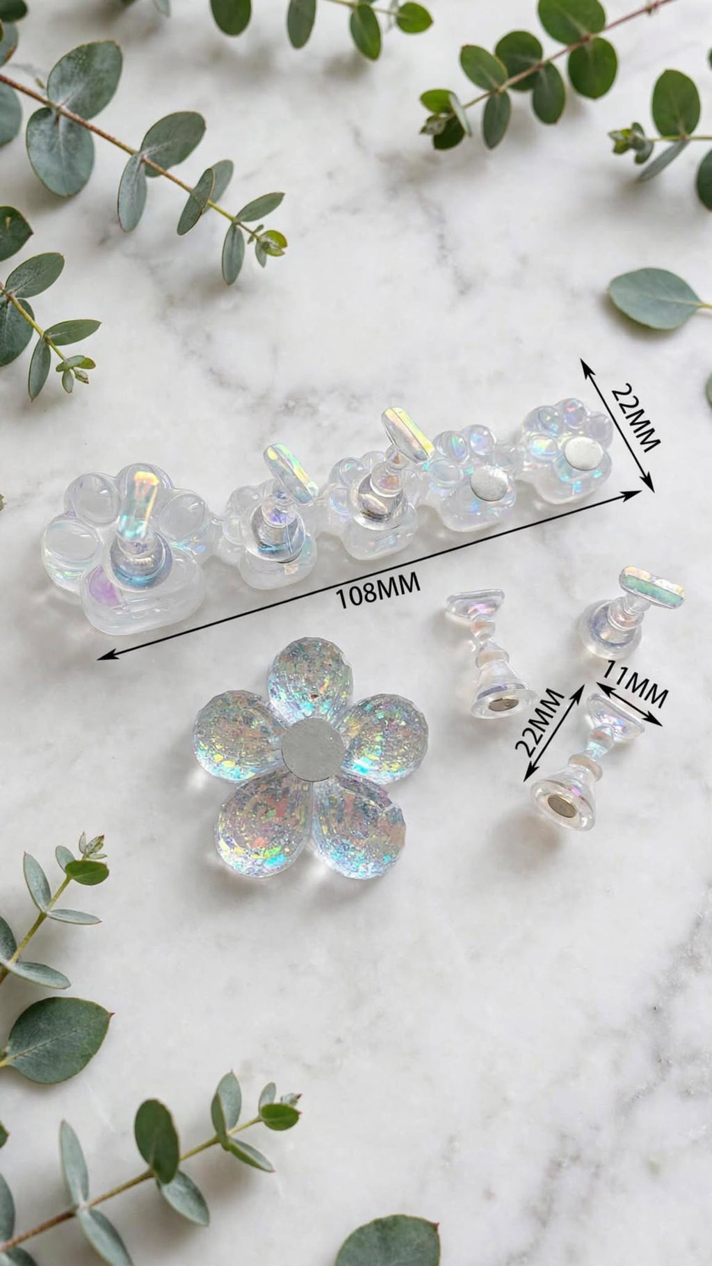 3D Acrylic Aurora Ice Nail Art Stand & Practice Set
