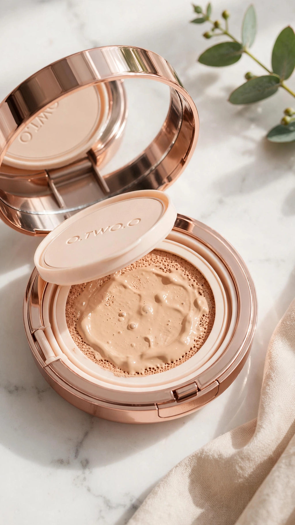 2-in-1 Soft Focus Powder & Air Cushion Cream – Full Coverage, Matte Finish