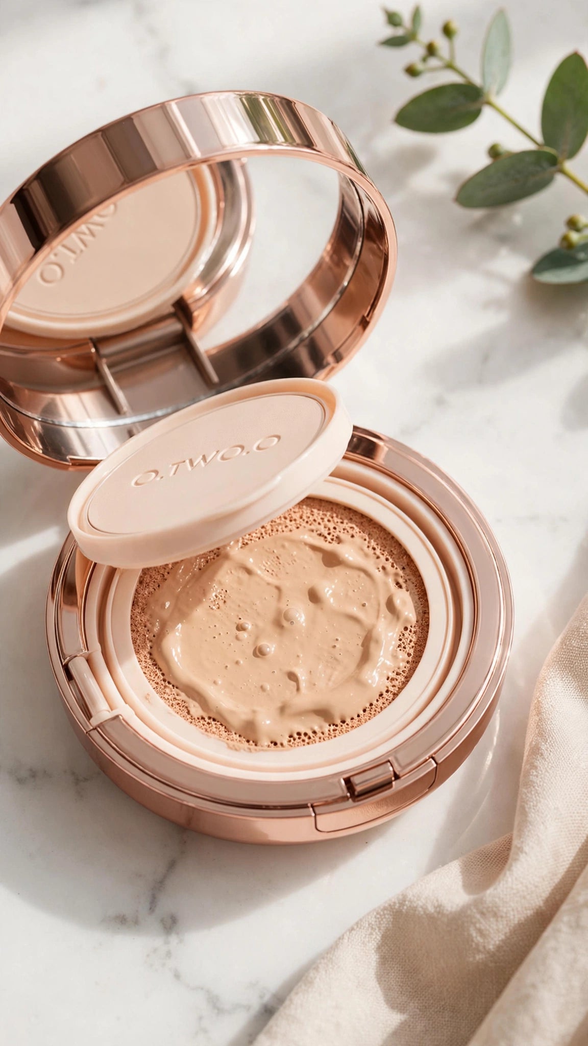 2-in-1 Soft Focus Powder & Air Cushion Cream – Full Coverage, Matte Finish