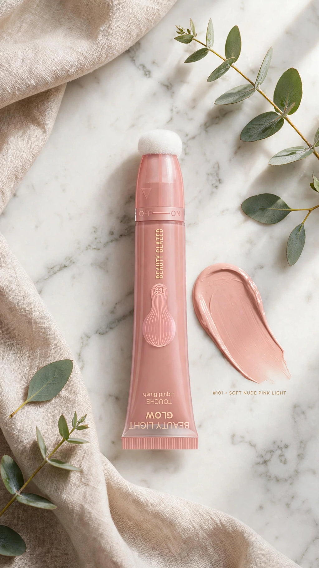 Professional Liquid Blush Stick with Sponge – High Coverage, Natural Matte Finish