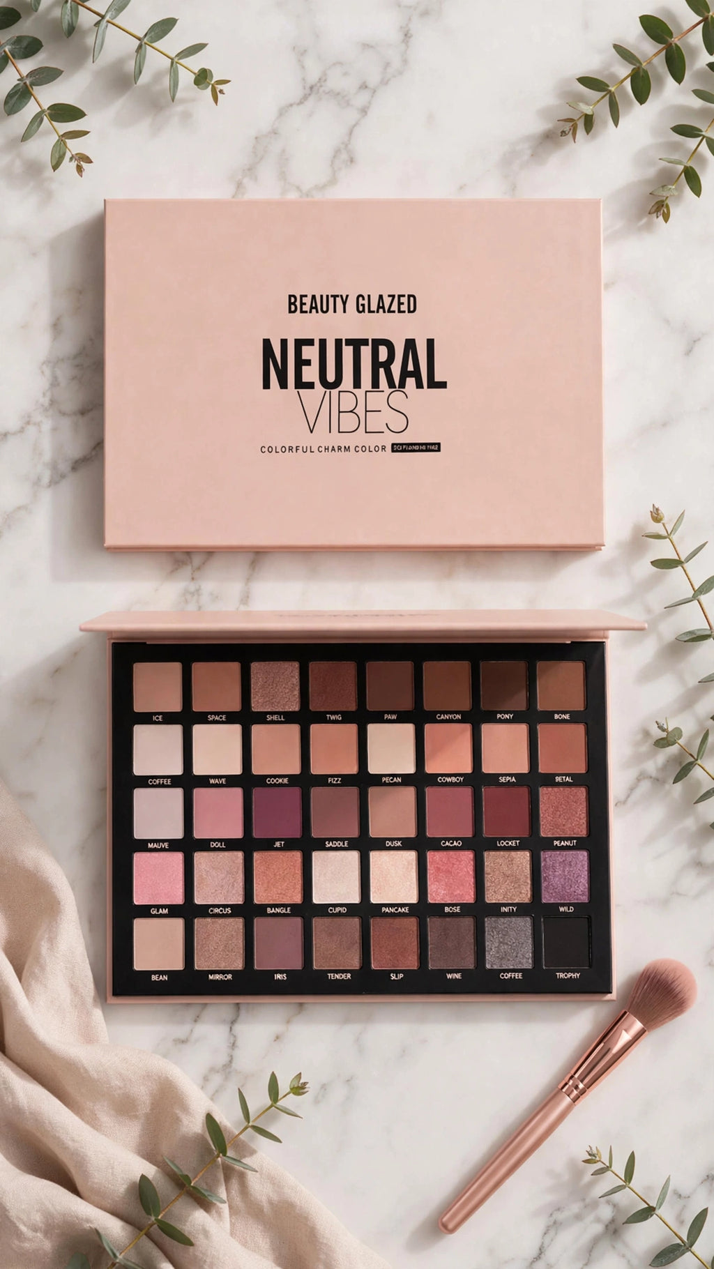 40-Colour Pearl Smoky Eyeshadow Palette – Matte & Shimmer, Super Pigmented
