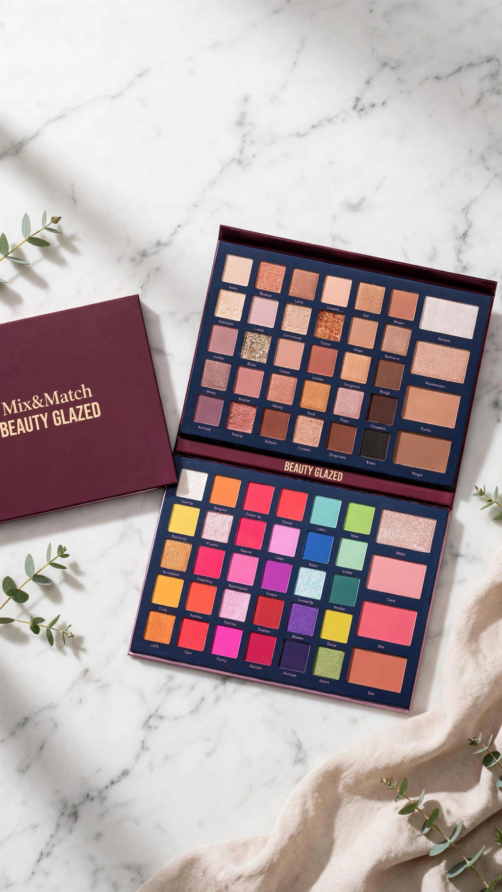 68-Colour Matte & Shimmer Eyeshadow Palette – High Pigment, Long-Lasting & Waterproof