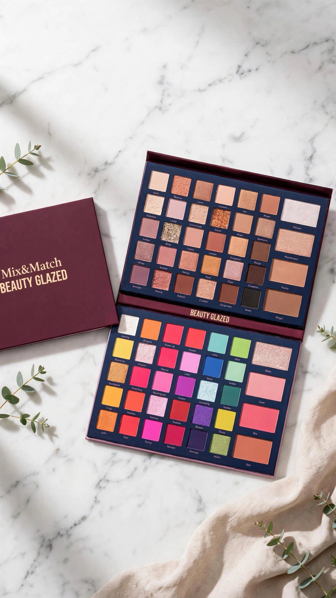 68-Colour Matte & Shimmer Eyeshadow Palette – High Pigment, Long-Lasting & Waterproof
