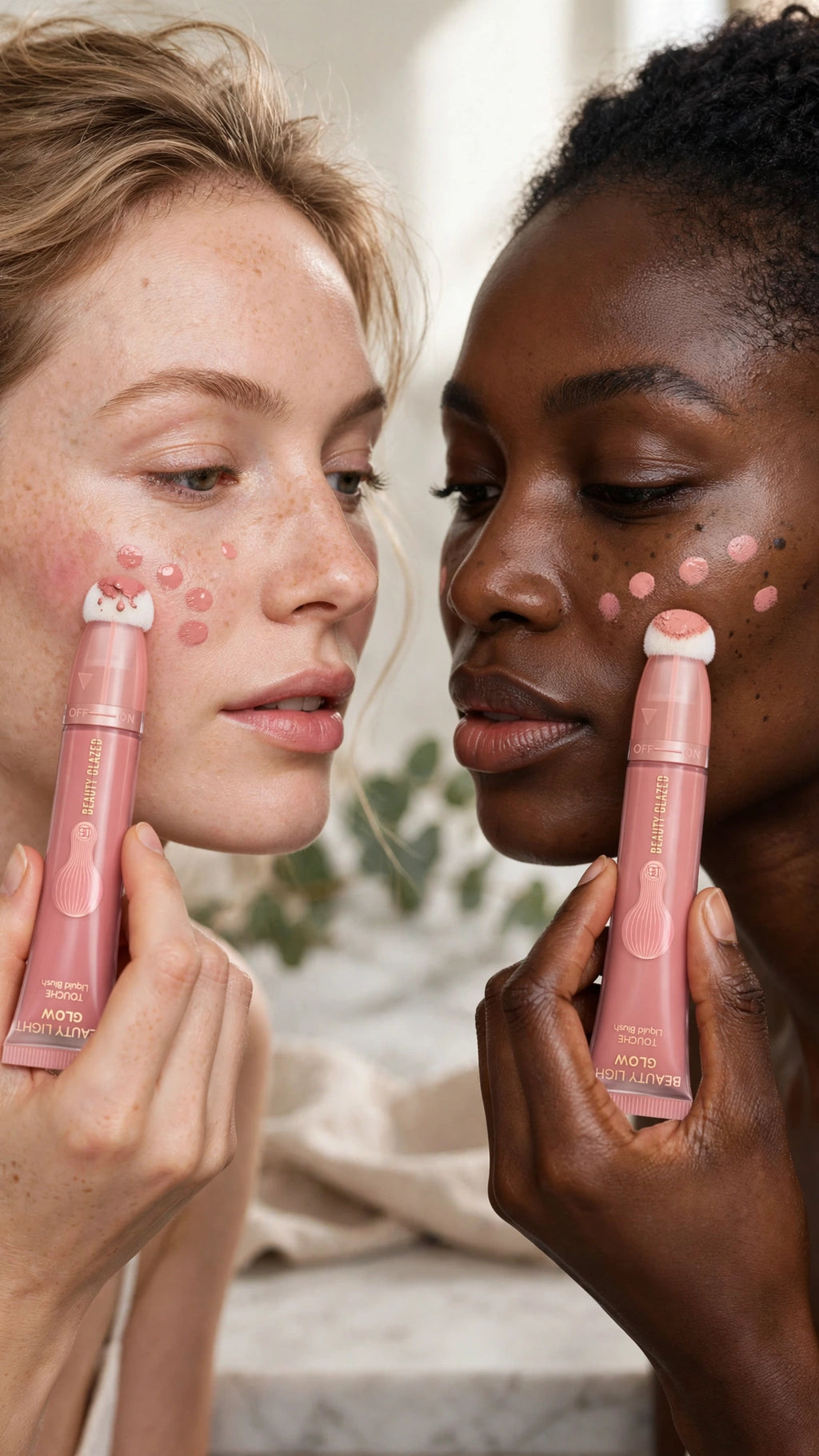Professional Liquid Blush Stick with Sponge – High Coverage, Natural Matte Finish