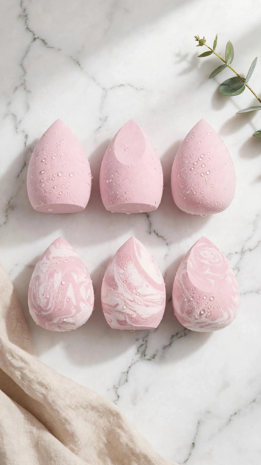 6-Piece Soft Elastic Makeup Sponge Set – Wet & Dry Dual Use for Foundation & Concealer