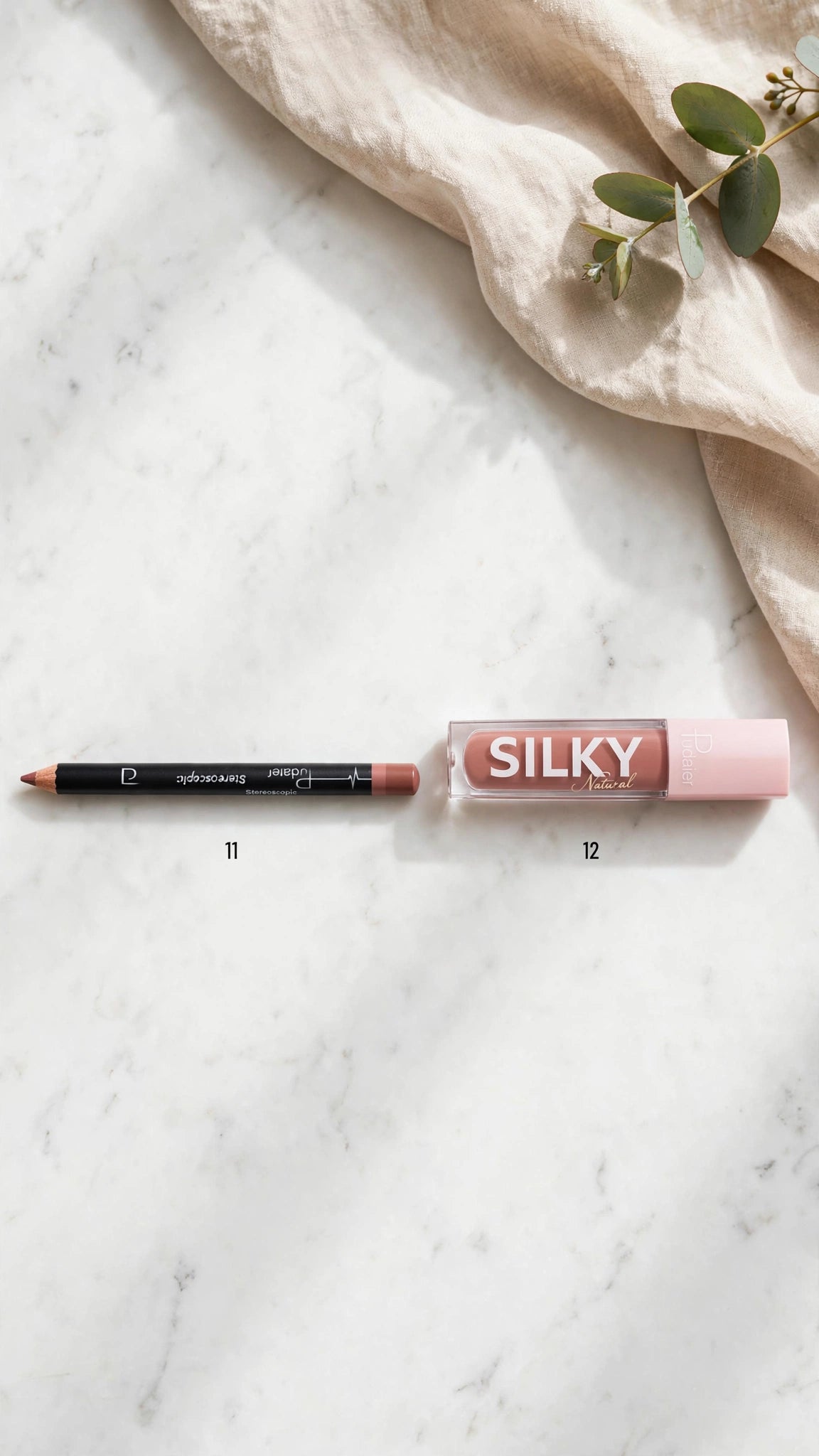 2-in-1 Lip Liner & Lip Gloss Set – Moisturising, Waterproof & Smudge-Proof