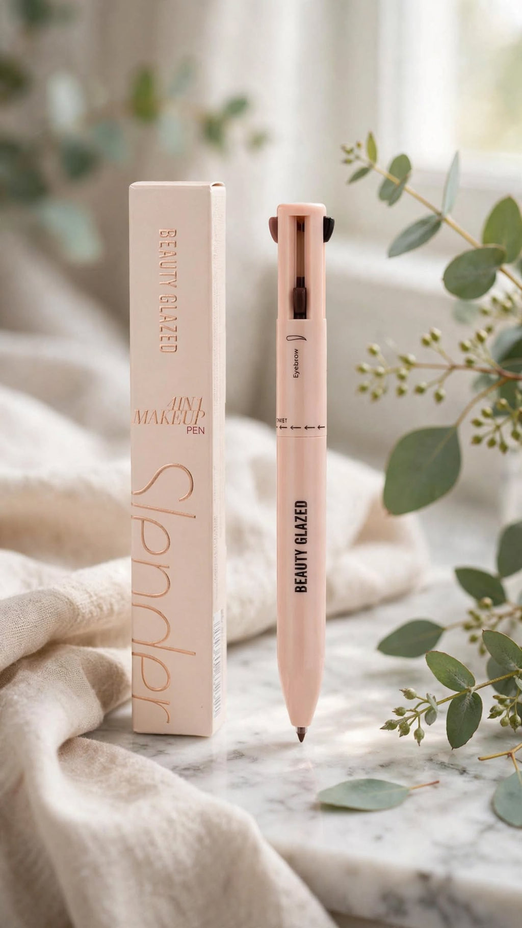 4-in-1 Makeup Pencil Set – Eyeliner, Lip Liner, Eyebrow & Highlighter