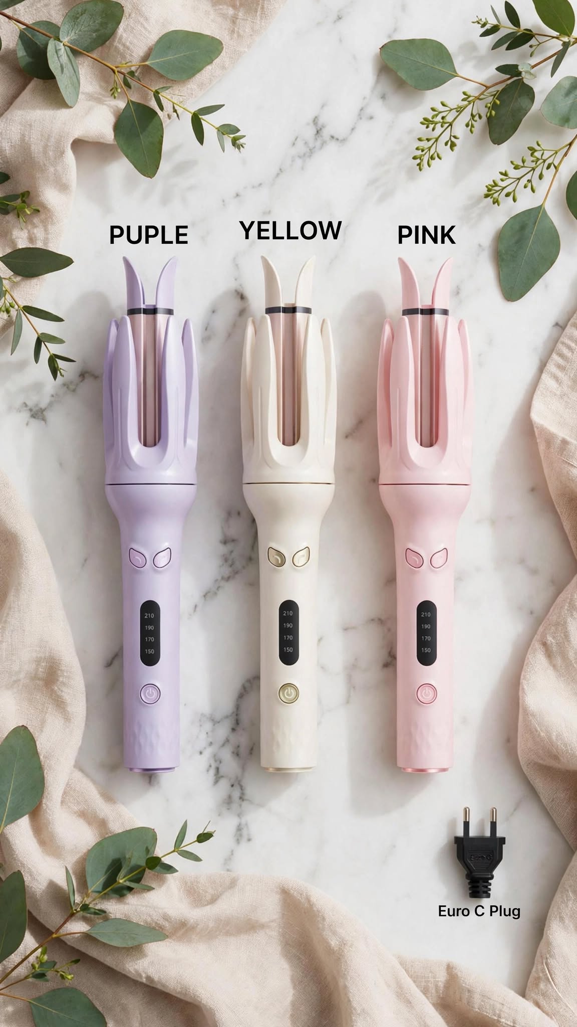 Automatic Hair Curler | 4 Heat Settings & Fast Heating