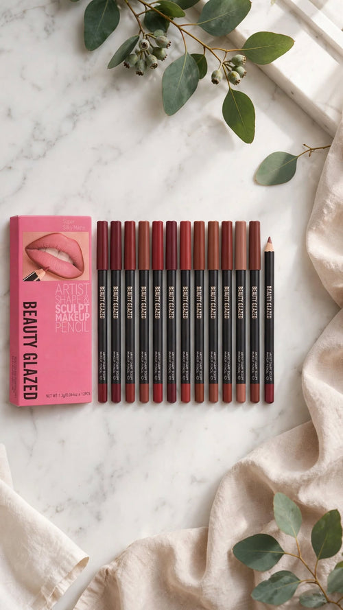 12-Piece Matte Nude Lip Liner Set – Waterproof, Long-Lasting & Smudge-Proof