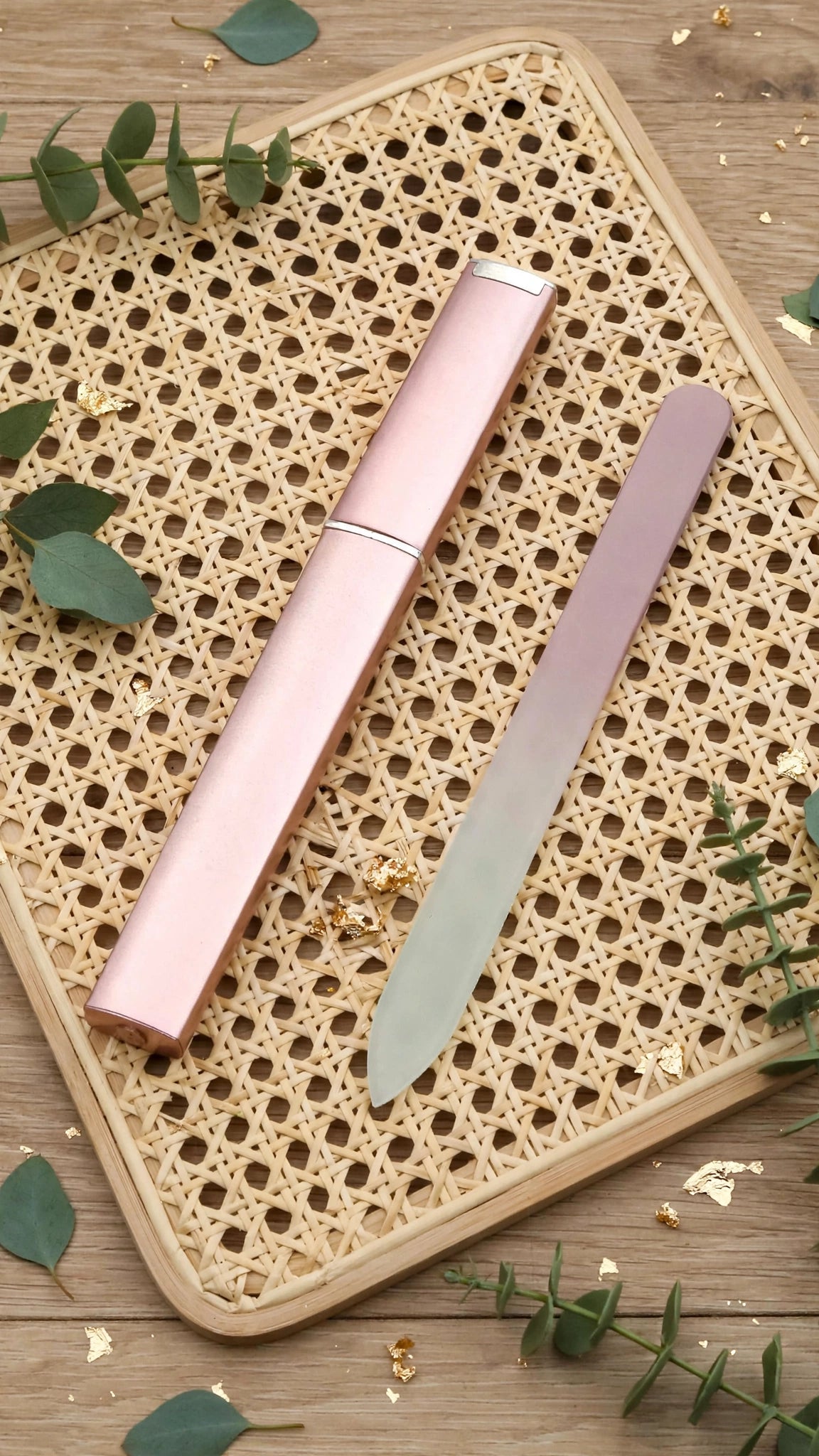 Rose Gold Glass Nail File – Manicure & Pedicure Nail Tool
