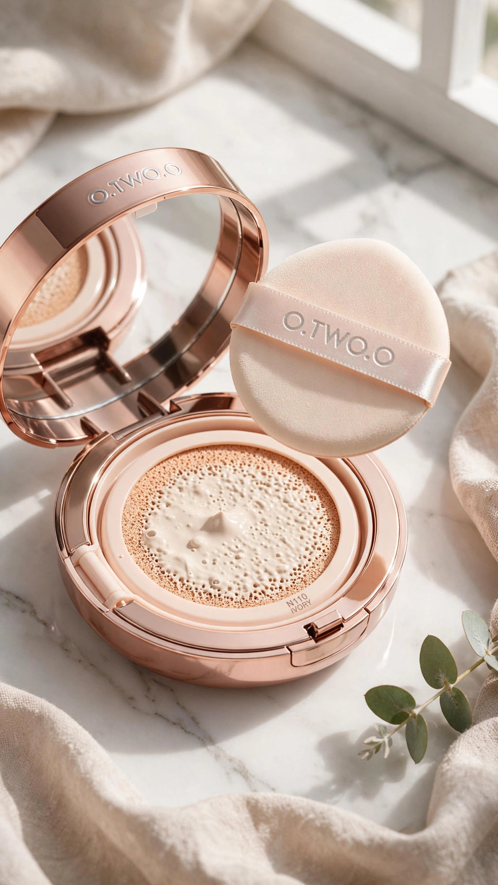2-in-1 Soft Focus Powder & Air Cushion Cream – Full Coverage, Matte Finish
