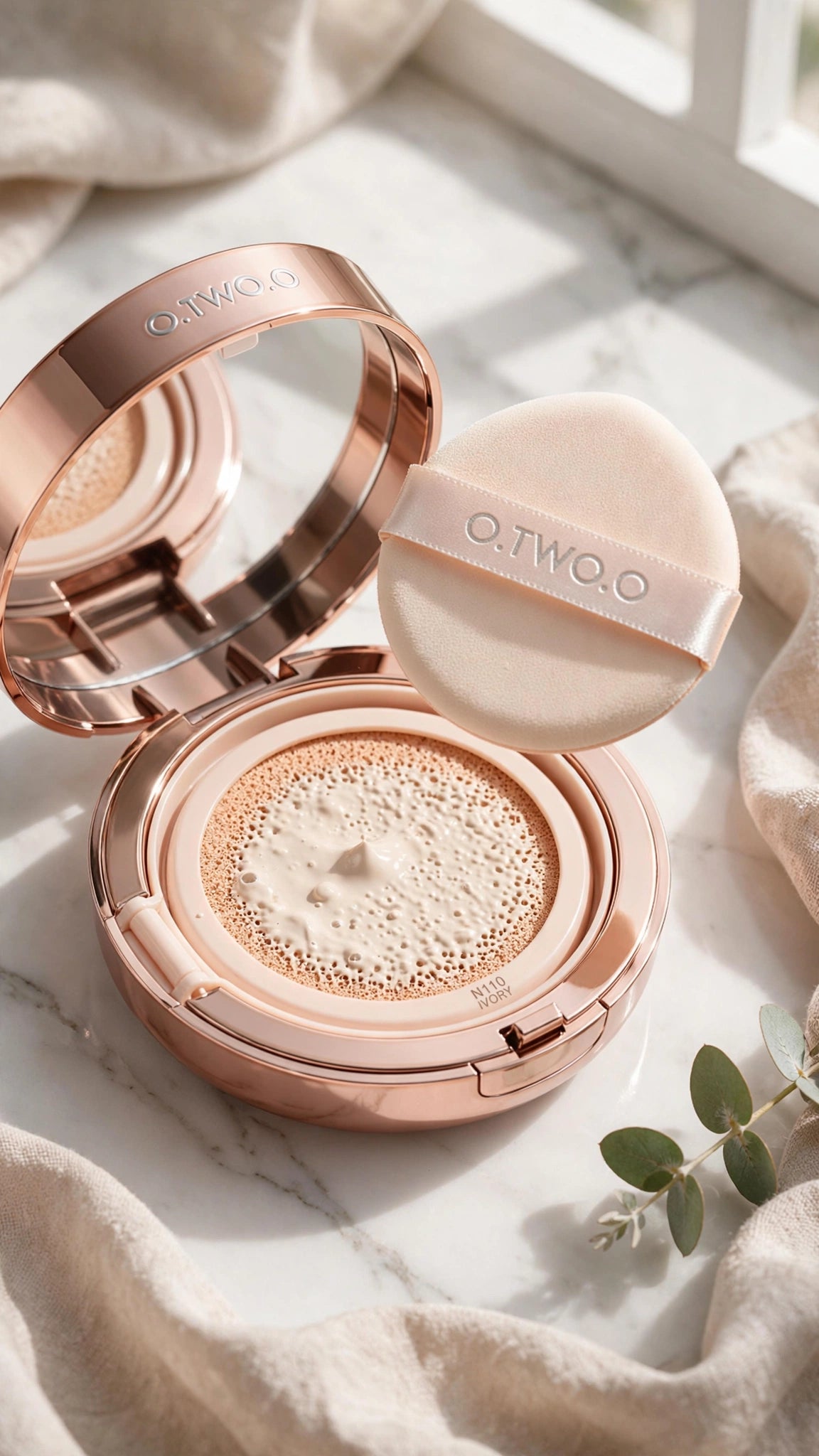 2-in-1 Soft Focus Powder & Air Cushion Cream – Full Coverage, Matte Finish
