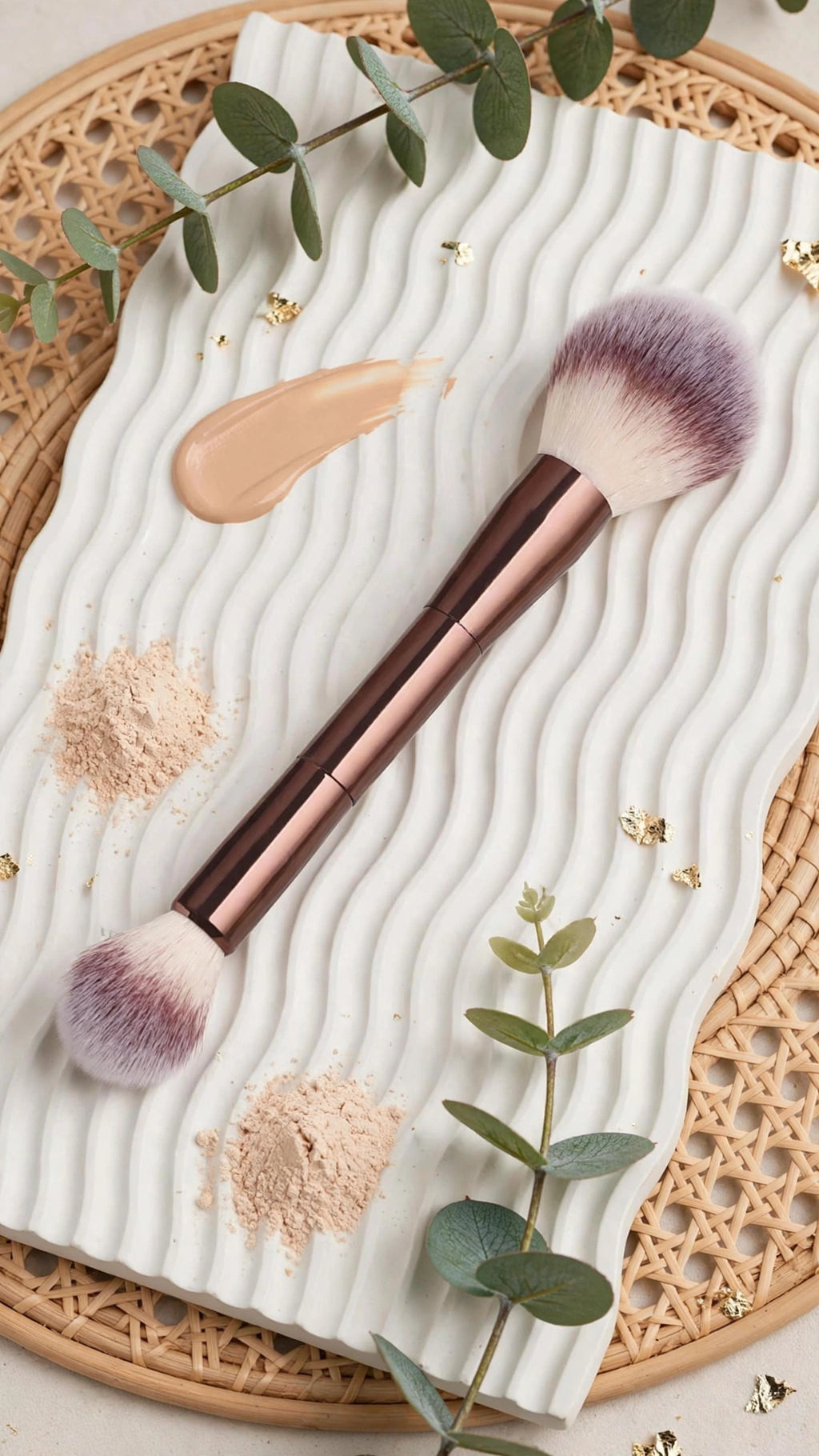 21pcs Professional Dual-Ended Makeup Brush Set with Storage Box