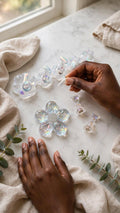 3D Acrylic Aurora Ice Nail Art Stand & Practice Set